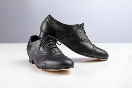 Scarpa da ballo art. 306 Men's model in leather, 2.5 cm heel, leather sole